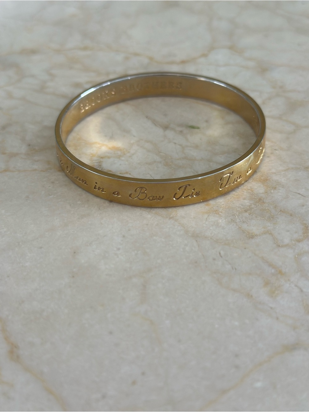 “I’m a seer sucker..” Script Engraved Bangle Bracelet